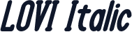 LOVI Italic