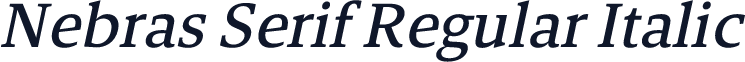 Nebras Serif Regular Italic