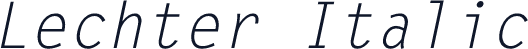 Lechter Italic