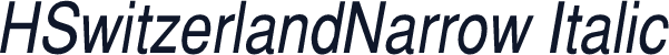 HSwitzerlandNarrow Italic