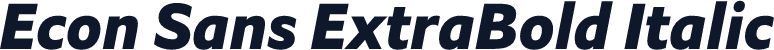 Econ Sans ExtraBold Italic