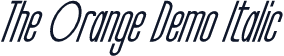 The Orange Demo Italic