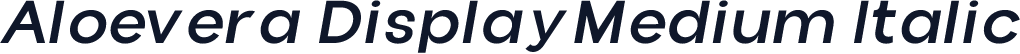 Aloevera Display Medium Italic