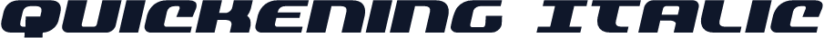 Quickening Italic