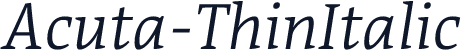 Acuta-ThinItalic