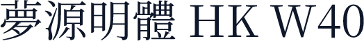 夢源明體 HK W40