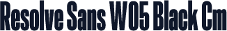 Resolve Sans W05 Black Cm