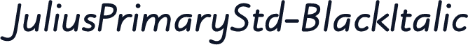 JuliusPrimaryStd-BlackItalic