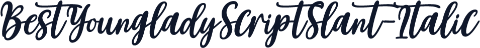 BestYoungladyScriptSlant-Italic