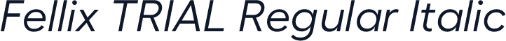 Fellix TRIAL Regular Italic