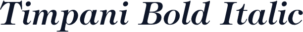 Timpani Bold Italic