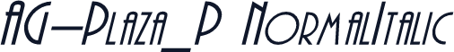 AG-Plaza_P NormalItalic