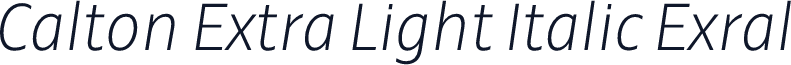 Calton Extra Light Italic Exral