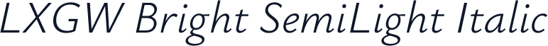 LXGW Bright SemiLight Italic