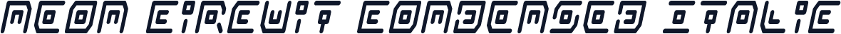 Neon Circuit Condensed Italic