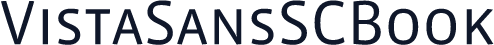 VistaSansSCBook
