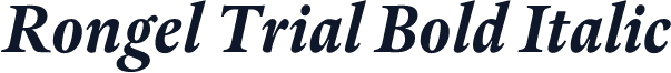 Rongel Trial Bold Italic