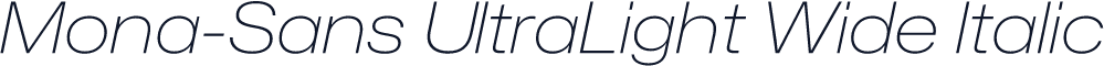 Mona-Sans UltraLight Wide Italic