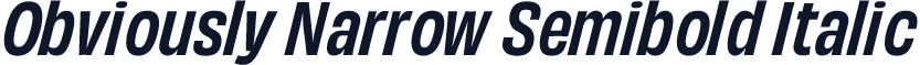 Obviously Narrow Semibold Italic