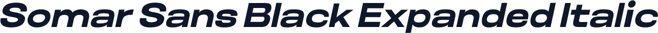 Somar Sans Black Expanded Italic