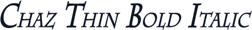 Chaz Thin Bold Italic