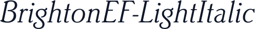 BrightonEF-LightItalic