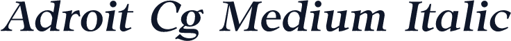 Adroit Cg Medium Italic