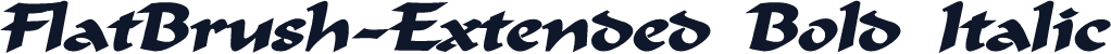 FlatBrush-Extended Bold Italic