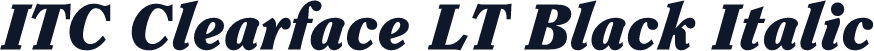 ITC Clearface LT Black Italic