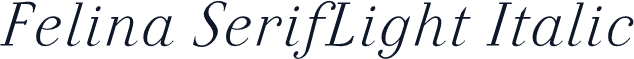 Felina SerifLight Italic