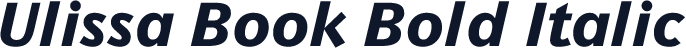 Ulissa Book Bold Italic