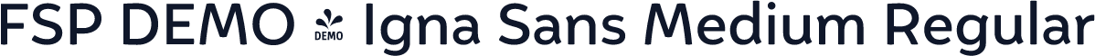 FSP DEMO - Igna Sans Medium Regular