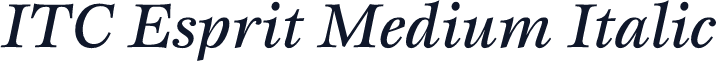 ITC Esprit Medium Italic