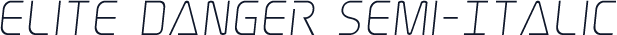 Elite Danger Semi-Italic
