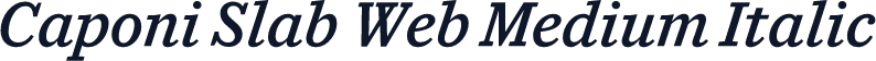 Caponi Slab Web Medium Italic