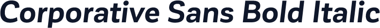 Corporative Sans Bold Italic
