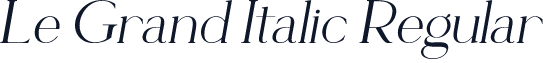 Le Grand Italic Regular
