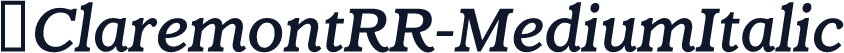 ☞ClaremontRR-MediumItalic