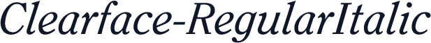 Clearface-RegularItalic