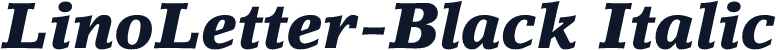LinoLetter-Black Italic
