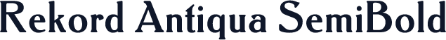 Rekord Antiqua SemiBold