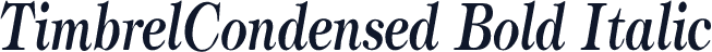 TimbrelCondensed Bold Italic