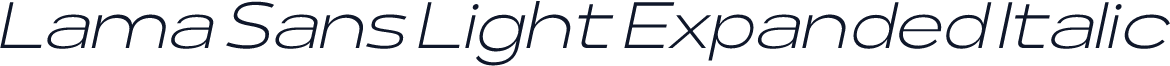 Lama Sans Light Expanded Italic