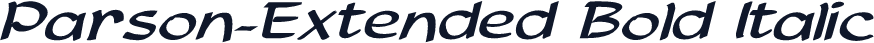 Parson-Extended Bold Italic