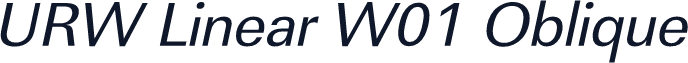 URW Linear W01 Oblique