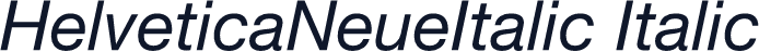 HelveticaNeueItalic Italic