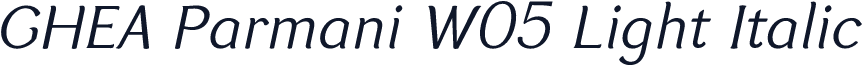 GHEA Parmani W05 Light Italic