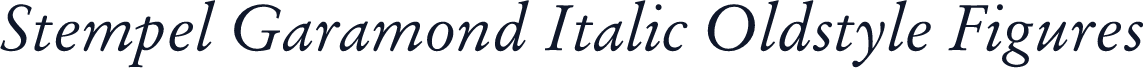 Stempel Garamond Italic Oldstyle Figures