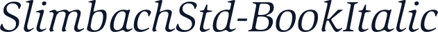 SlimbachStd-BookItalic
