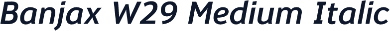 Banjax W29 Medium Italic